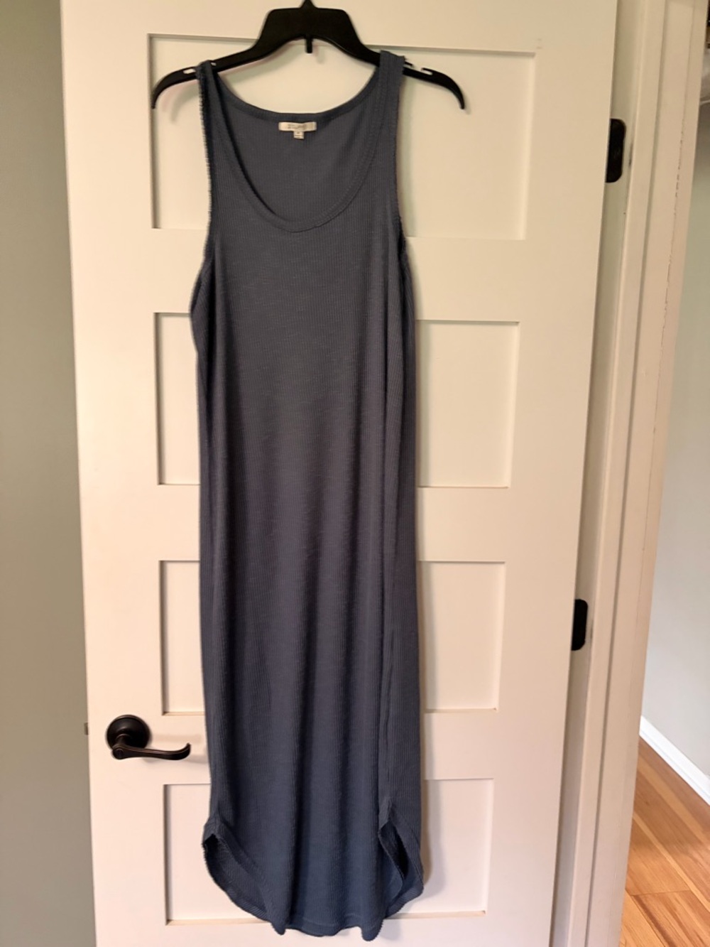 Z Supply Sleeveless Ribbed Maxi Dress in Slate Blue size M